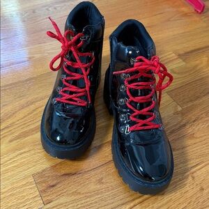 Skechers Black and Red Women's Boots